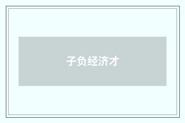 子负经济才