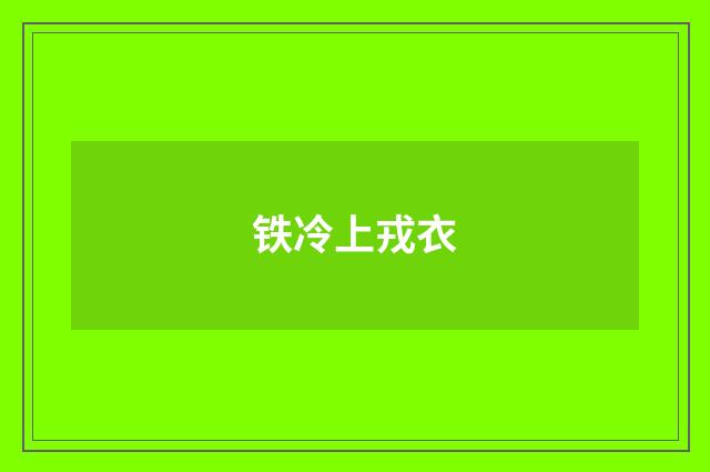 铁冷上戎衣