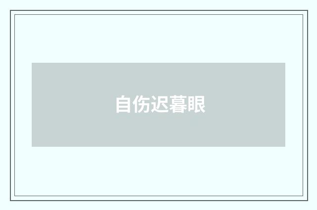 自伤迟暮眼