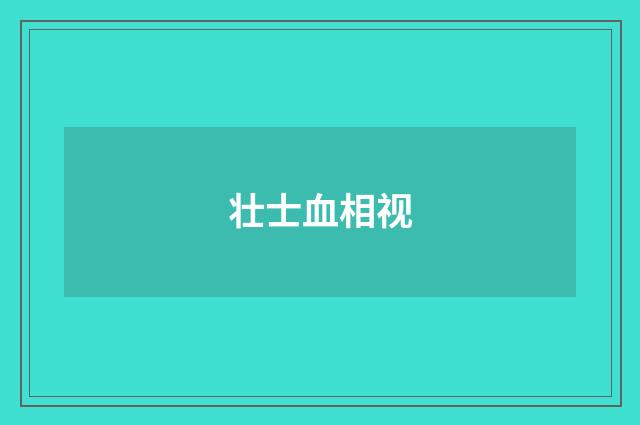 壮士血相视