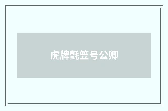 虎牌氈笠号公卿