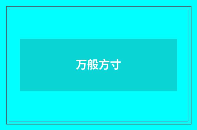 万般方寸