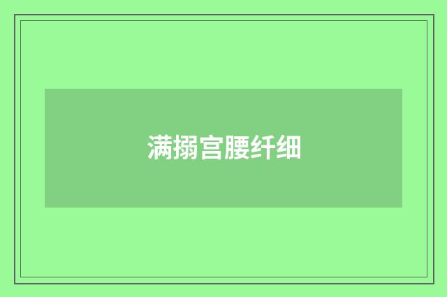 满搦宫腰纤细