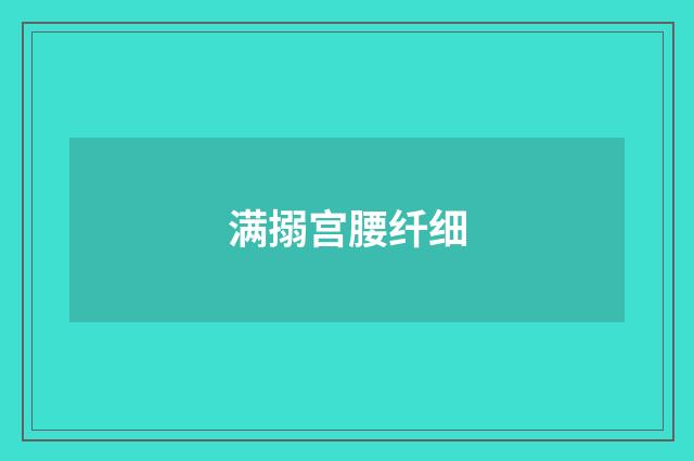 满搦宫腰纤细