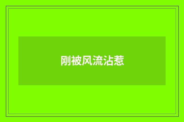 刚被风流沾惹