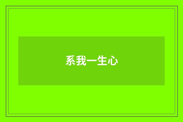 系我一生心