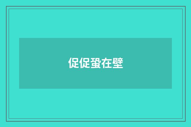 促促蛩在壁
