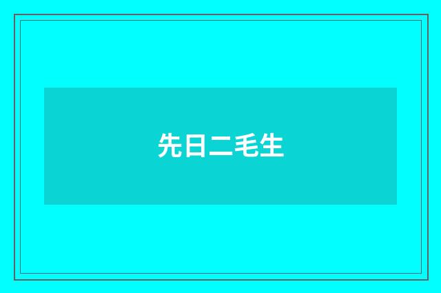 先日二毛生