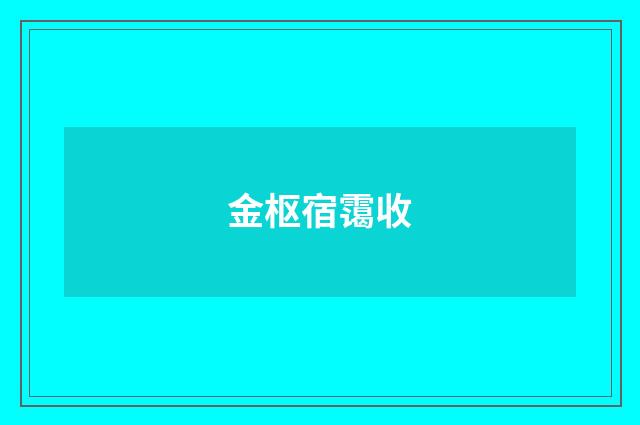 金枢宿霭收