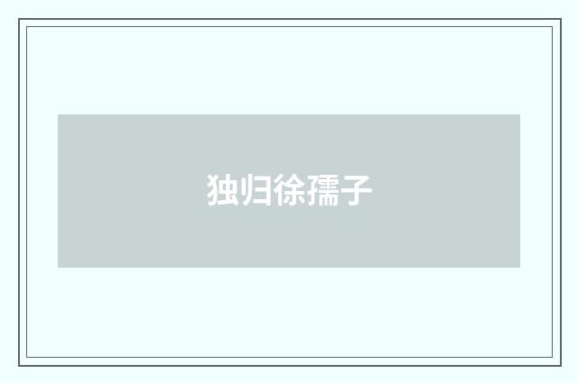独归徐孺子