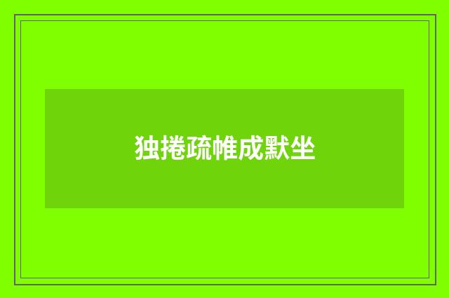 独捲疏帷成默坐