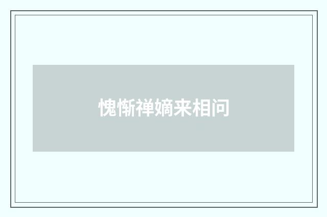 愧惭禅嫡来相问
