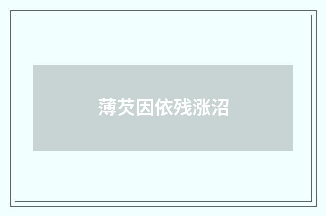 薄芡因依残涨沼