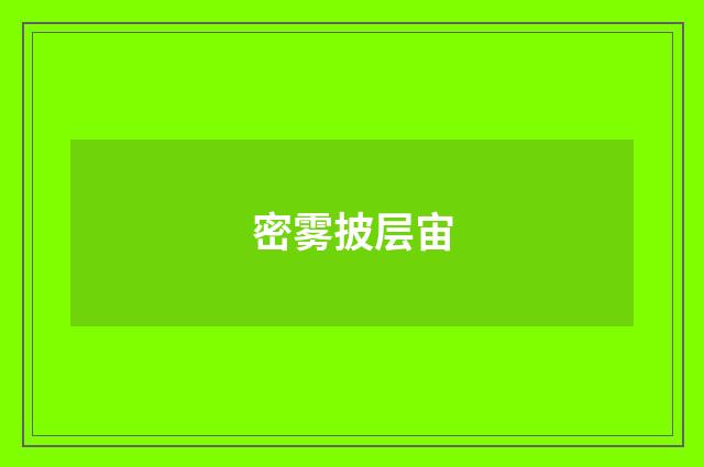 密雾披层宙