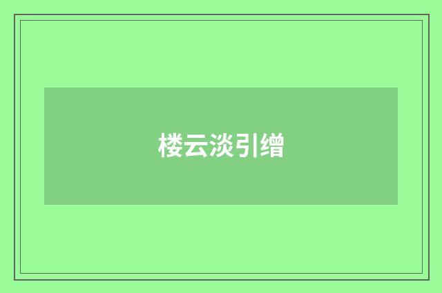 楼云淡引缯