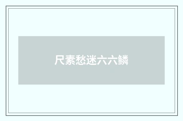 尺素愁迷六六鳞