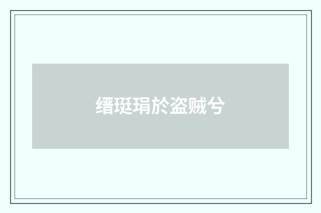 缙珽琄於盗贼兮