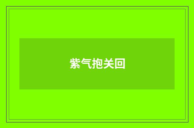紫气抱关回