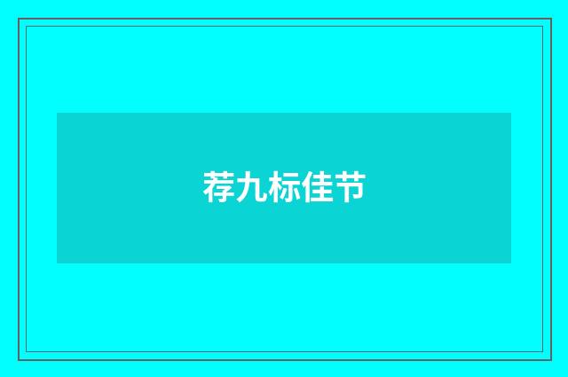 荐九标佳节