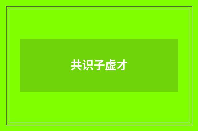 共识子虚才