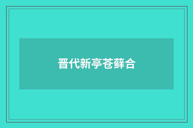 晋代新亭苍藓合