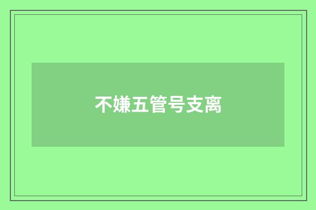 不嫌五管号支离