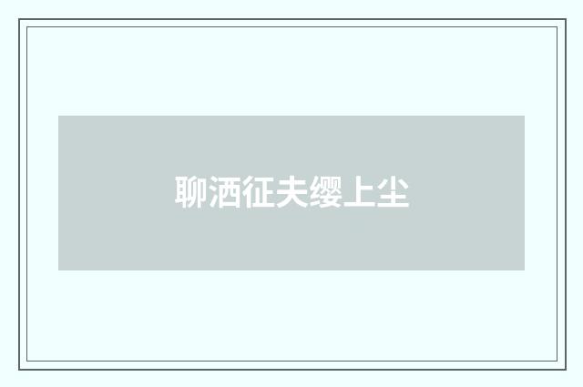 聊洒征夫缨上尘
