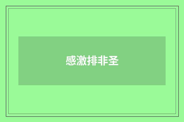 感激排非圣