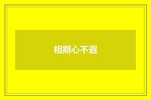 相期心不遐