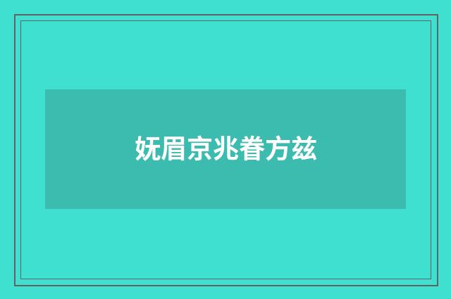 妩眉京兆眷方兹