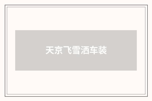 天京飞雪洒车装