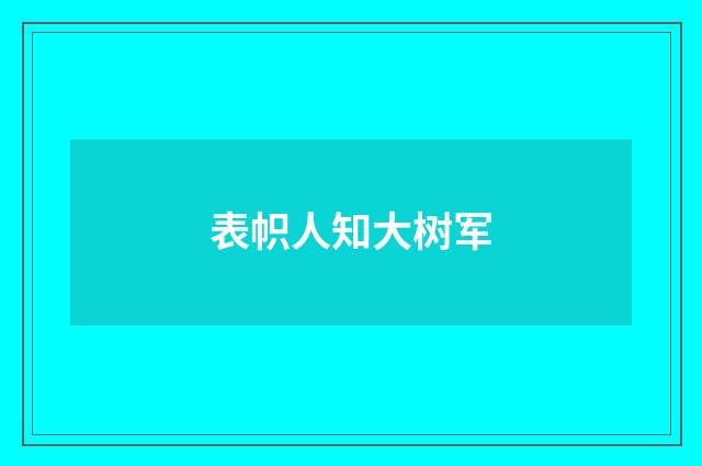 表帜人知大树军
