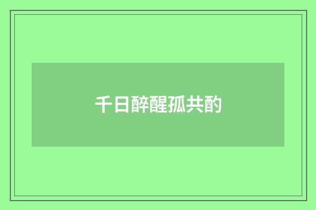 千日醉醒孤共酌