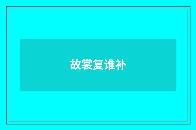 故裳复谁补