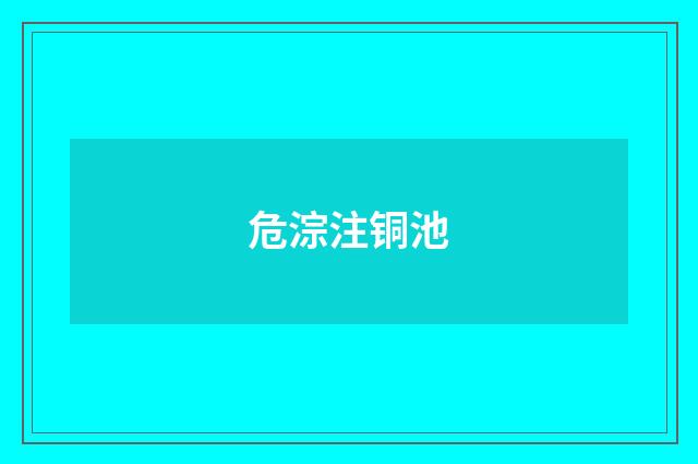 危淙注铜池