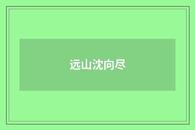 远山沈向尽