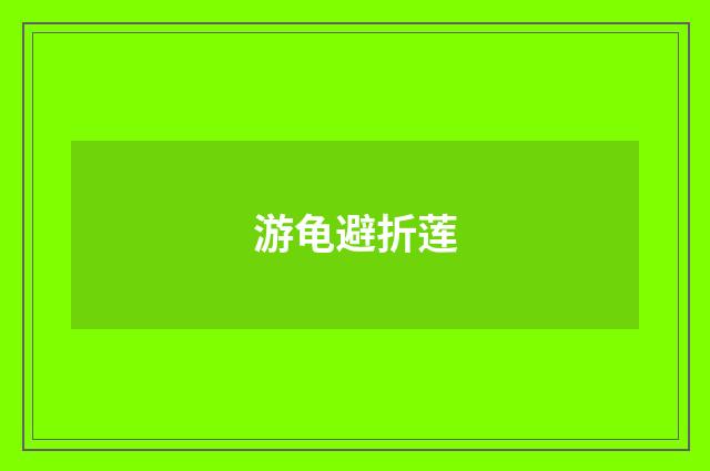 游龟避折莲