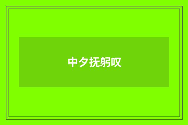 中夕抚躬叹