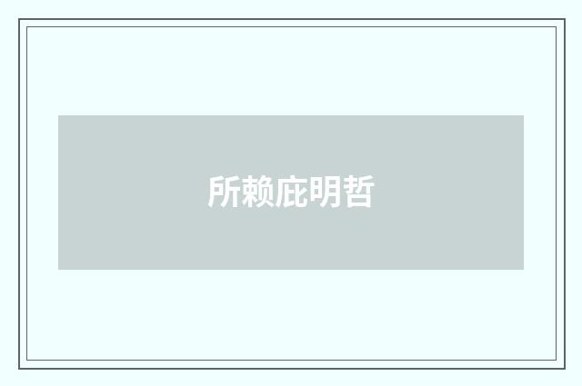 所赖庇明哲