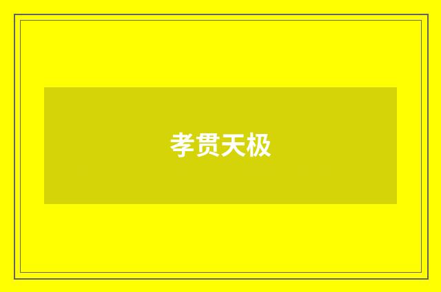孝贯天极