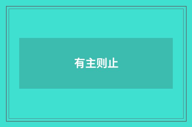 有主则止