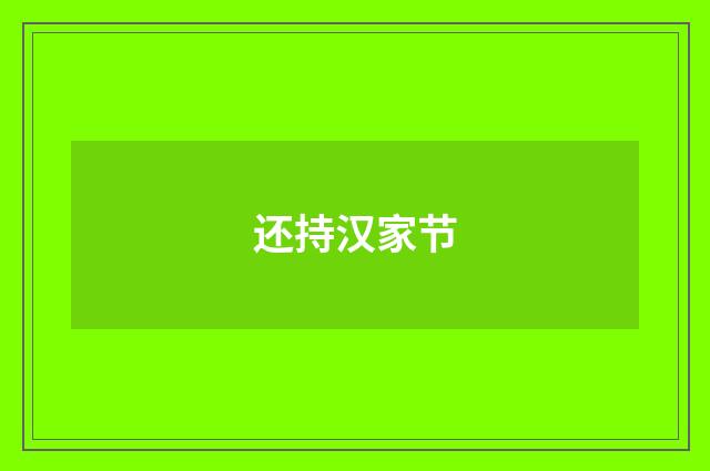 还持汉家节