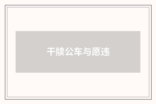干牍公车与愿违