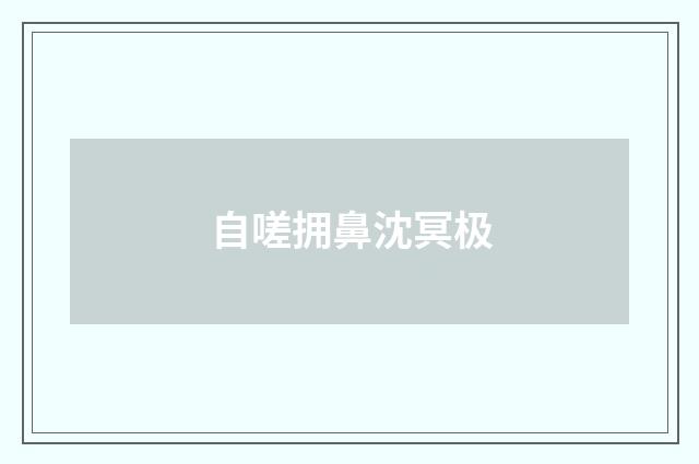 自嗟拥鼻沈冥极
