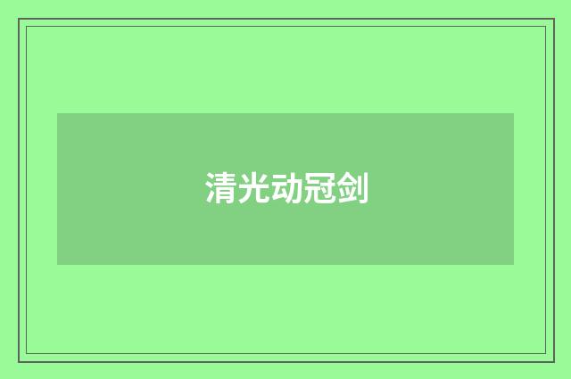 清光动冠剑