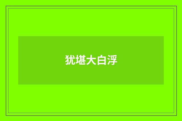 犹堪大白浮