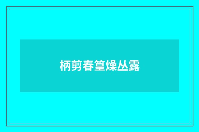 柄剪春篁燥丛露