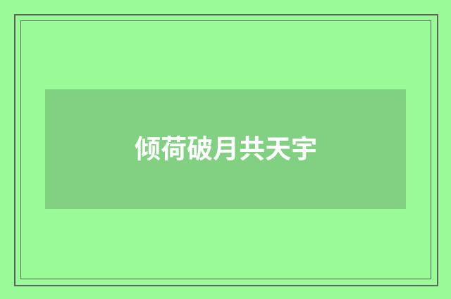 倾荷破月共天宇