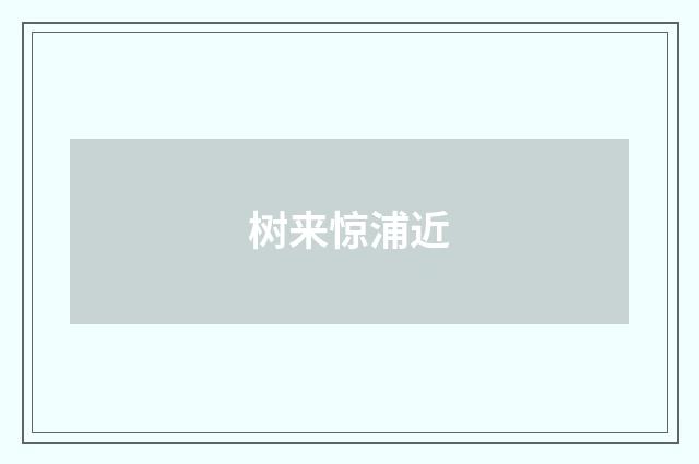 树来惊浦近