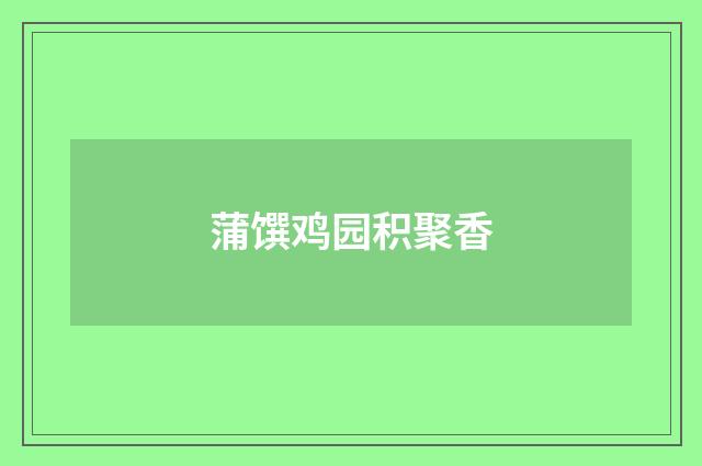 蒲馔鸡园积聚香
